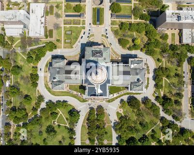 Vista aerea del Campidoglio del Texas nella città di Austin, Texas Foto Stock