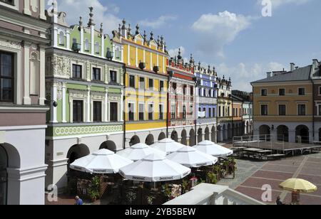 La città polacca di Zamosc è stata dichiarata patrimonio dell'umanità dall'UNESCO dal 1993 ed è classificata al decimo posto al mondo Foto Stock