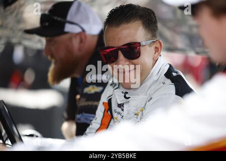 AJ Allmendinger si mette in pista per esercitarsi alla scoperta delle Pocono Mountains 225 a Long Pond, Pennsylvania, USA, Nord America Foto Stock