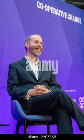 Evento di modifica della parte cooperativa. Jonathan Reynolds deputato, Segretario di Stato per le imprese e il commercio, interviene all'evento di un giorno a Manchester. Foto Stock