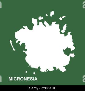 icona mappa micronesia illustrazione vettpr disegno simbolo Illustrazione Vettoriale