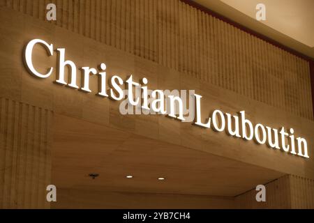 Logo del marchio del negozio Christian Louboutin Foto Stock