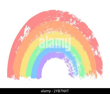 Illustrazione arcobaleno del tratto del pennello Illustrazione Vettoriale