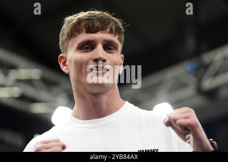 Sam Hickey durante un allenamento multimediale alla Peacock Gym di Londra. Data foto: Giovedì 17 ottobre 2024. Foto Stock