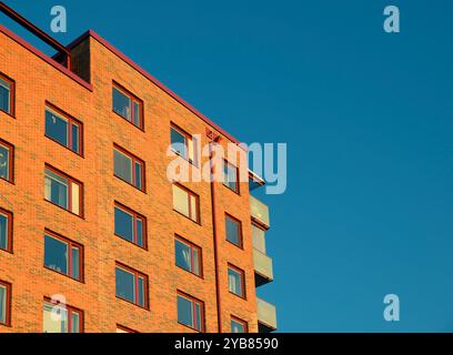 Balconi negli edifici residenziali Foto Stock