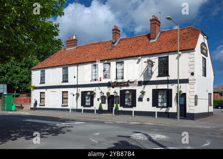 Regno Unito, Inghilterra, Berkshire, Theale, Church Street con "The Crown Inn" Public House Foto Stock