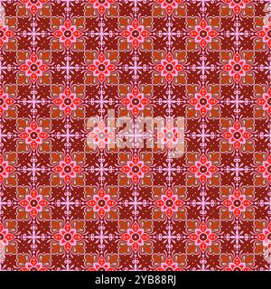 elegante motivo geometrico senza cuciture vettoriale. design talavera o con motivi a piastrelle Illustrazione Vettoriale