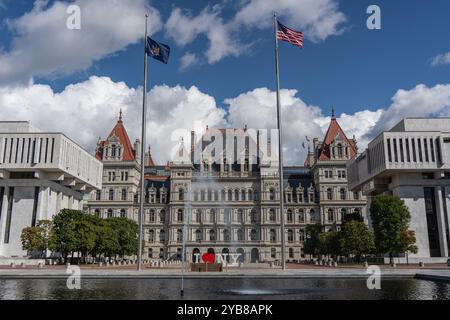 Albany, New York, 9 ottobre 2024: New York State Capitol Building ad Albany New York. Foto Stock