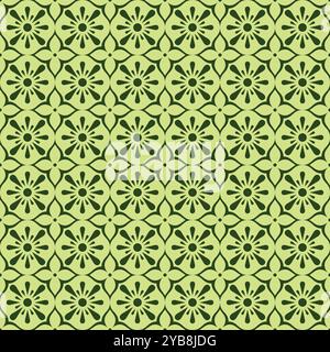 motivo senza cuciture con fiori design semplice. modello piastrelle Illustrazione Vettoriale