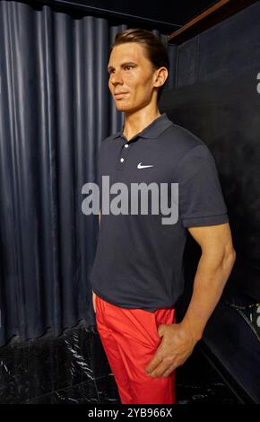 Rafael Nadal figura in cera nel museo Madame Tussauds di Madrid Foto Stock