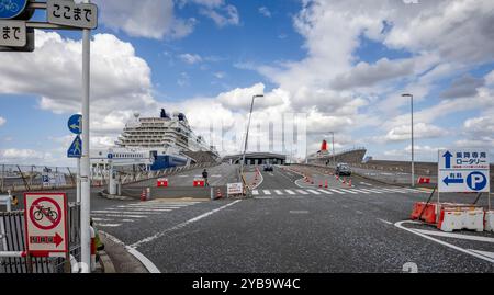 Terminal passeggeri delle crociere internazionali di Yokohama, molo di Osanbashi, Yokohama, Giappone, il 24 settembre 2024 Foto Stock