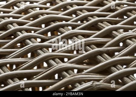 Consistenza di salice marrone su sfondo bianco Foto Stock