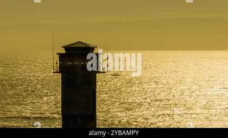 Vista aerea del faro di Charleston su Sullivans Island, South Carolina Foto Stock