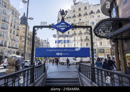 Metropolitana di Madrid: Il transito rapido della capitale spagnola, il 14° più lungo al mondo, si estende per 293 km Rapida espansione dal '95 al '07, tra le aziende in più rapida crescita a livello mondiale Foto Stock