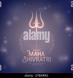 felice maha shivratri festival saluto design Illustrazione Vettoriale