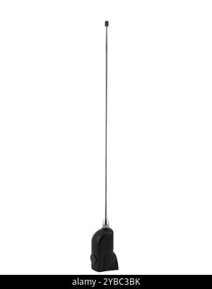 Antenna autoradio isolata su sfondo bianco. Foto Stock