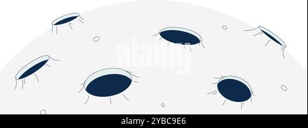 Un oggetto spaziale con molti buchi Illustrazione Vettoriale