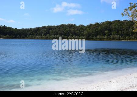 Lago Makenzie, Isola K'gari, Australia Foto Stock