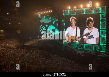 Concerto One Direction al Millenium Stadium di Cardiff, Inghilterra, 5 giugno 2015 Foto Stock