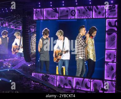 Concerto One Direction al Millenium Stadium di Cardiff, Inghilterra, 5 giugno 2015 Foto Stock