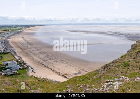 Brean Beach da Brean Down, North Somerset, Inghilterra Foto Stock
