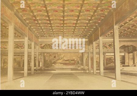 Interno del Tempio di Hongwanji, Kyoto. La cattedrale dello Shinshu Sect., 1897. Foto Stock