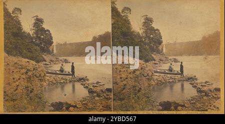 Rive del Niagara - dal traghetto - lato Canada, circa 1865. Foto Stock