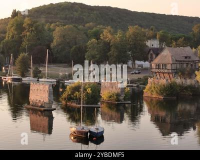 Il vecchio mulino a Vernon, Eure, Normandia, Francia Foto Stock