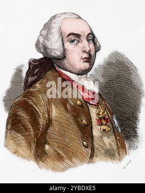 Luigi XVI, re di Francia, fine XIX-inizio XX secolo. Luigi XVI (1754-1793) fu giustiziato durante la Rivoluzione francese. (Stampa a colori in bianco e nero). Foto Stock