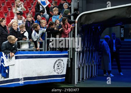 Copenaghen, Danimarca. 18 ottobre 2024. La partita di Super League tra FC Copenhagen e Vejle Boldklub a Parken a Copenaghen, venerdì 18 ottobre 2024. (Foto: Claus Bech/Ritzau Scanpix) credito: Ritzau/Alamy Live News Foto Stock