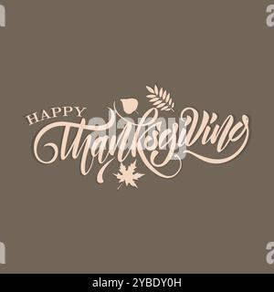 Sfondo del modello per il giorno del Ringraziamento. Buon giorno del Ringraziamento, banner modello, poster, volantino, biglietto di auguri, web design, design di stampa. Illustrazione Vettoriale