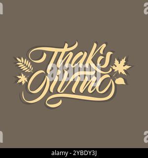 Sfondo del modello per il giorno del Ringraziamento. Buon giorno del Ringraziamento, banner modello, poster, volantino, biglietto di auguri, web design, design di stampa. Illustrazione Vettoriale