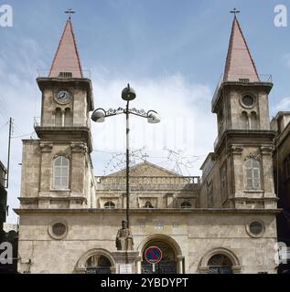 Cattedrale di Sant'Elia, Aleppo, Siria, 2001. Chiesa cattolica orientale costruita nel 1873, in sostituzione di una chiesa maronita più antica. Foto Stock