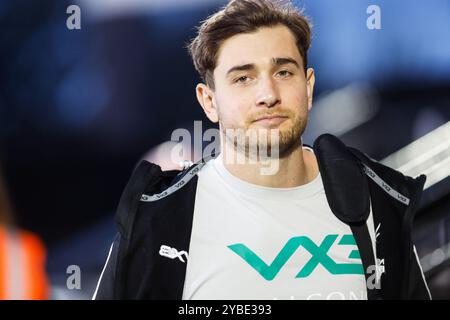 Newcastle, GBR. 18 ottobre 2024. Ben Stevenson dei Newcastle Falcons arriva a Kingston Park per il Gallagher Premiership match tra Newcastle Falcons ed Exeter Chiefs a Kingston Park, Newcastle, venerdì 18 ottobre 2024. (Foto: Chris Lishman | mi News) crediti: MI News & Sport /Alamy Live News Foto Stock