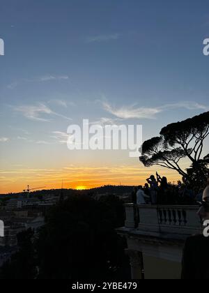 Tramonto a Roma Foto Stock