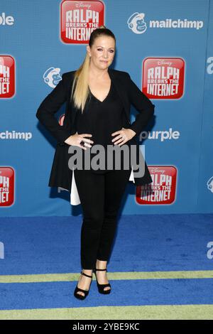 Melissa Joan Hart alla prima mondiale di "Ralph rompe il Internet" tenutasi presso l'El Capitan theater a Hollywood, Stati Uniti d'America il 5 novembre 2018. Foto Stock