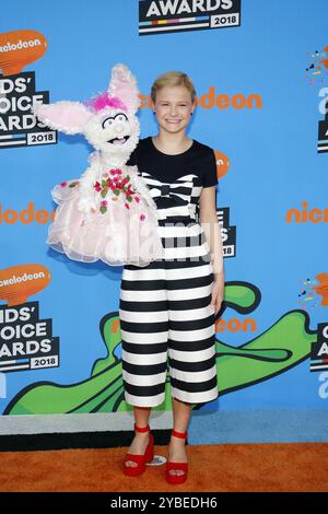 Darci Lynne agricoltore al Nickelodeon's 2018 Kids' Choice Awards che si è tenuto presso il Forum di Inglewood, USA il 24 marzo 2018. Foto Stock