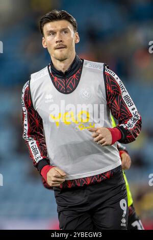 Elland Road, Leeds, Yorkshire, Regno Unito. 18 ottobre 2024. EFL Championship Football, Leeds United contro Sheffield United; Kieffer Moore dello Sheffield United durante il Warm Up Credit: Action Plus Sports/Alamy Live News Foto Stock