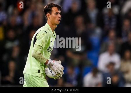 Doetinchem, Paesi Bassi. 18 ottobre 2024. DOETINCHEM, PAESI BASSI - 18 OTTOBRE: Il portiere del Jong PSV Tijn Smolenaars durante la partita olandese Keuken Kampioen Divisie tra De Graafschap e Jong PSV allo Stadion De Vijverberg il 18 ottobre 2024 a Doetinchem, Paesi Bassi. (Foto di Rene Nijhuis/Orange Pictures) credito: Orange Pics BV/Alamy Live News Foto Stock