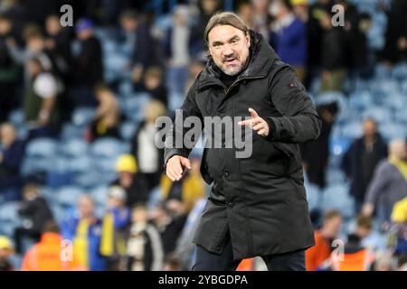 Leeds, Regno Unito. 18 ottobre 2024. Elland Road, Leeds, Inghilterra, 18 ottobre 2024: Leeds Manager Daniel Farke dopo il match EFL Sky Bet Championship tra Leeds United e Sheffield United all'Elland Road di Leeds, Inghilterra, il 18 ottobre 2024. (Sean Chandler/SPP) credito: Foto SPP Sport Press. /Alamy Live News Foto Stock