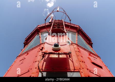 Isola di Re, Francia, 7 agosto 2018: Il faro delle balene, Phare des Baleines, Europa Foto Stock