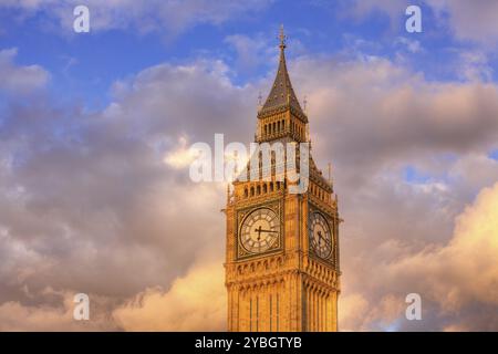 Primo piano del quadrante dell'orologio del Big Ben Foto Stock