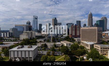 Vista aerea della Queen City, Charlotte, North Carolina Foto Stock