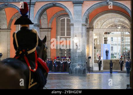 I ministri del G7 si incontrano a Napoli durante il G7 Defense Meeting a Napoli a Palazzo reale il 10/19/2024 in foto: Nella foto il Ministro della difesa italiano Guido Crocetta NAPOLI Palazzo reale CAMPANIA ITALIA Copyright: XFABIOxSASSOxFabioxSassox 2L8A1864 Foto Stock