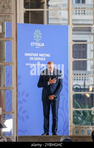 I ministri del G7 si incontrano a Napoli durante il G7 Defense Meeting a Napoli a Palazzo reale il 10/19/2024 in foto: Nella foto il Ministro della difesa italiano Guido Crocetta NAPOLI Palazzo reale CAMPANIA ITALIA Copyright: XFABIOxSASSOxFabioxSassox 2L8A1876 Foto Stock