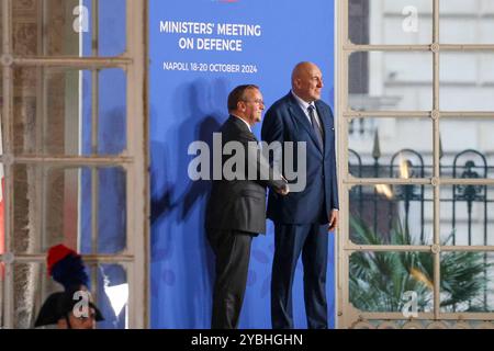 I ministri del G7 si incontrano a Napoli durante il G7 Defense Meeting a Napoli a Palazzo reale il 10/19/2024 in foto: Nella foto il Ministro della difesa italiano Guido Crocetta NAPOLI Palazzo reale CAMPANIA ITALIA Copyright: XFABIOxSASSOxFabioxSassox 2L8A1905 Foto Stock