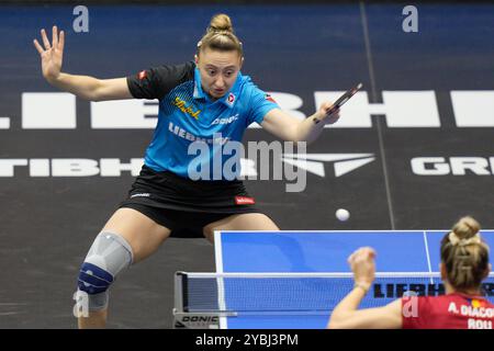 Linz, Austria. 19 ottobre 2024. LINZ, AUSTRIA - 19 OTTOBRE: Sofia Polcanova dell'Austria durante i Campionati europei di Ping-pong del 19 ottobre 2024 a Linz, Austria.241019 SEPA 19 017 - 20241019 PD2735 credito: APA-PictureDesk/Alamy Live News Foto Stock