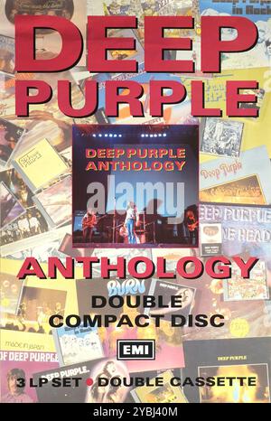 Deep Purple The Anthology. Edizione a 2 CD pubblicata nel 1991. Pubblicato anche come triplo album. Questo era basato sull'originale vinile Anthology del 1985 che è stato pubblicato solo su vinile e cassetta. La pubblicazione originale è stata pubblicata dalla EMI per capitalizzare sulla riunione della band quell'anno. Foto Stock