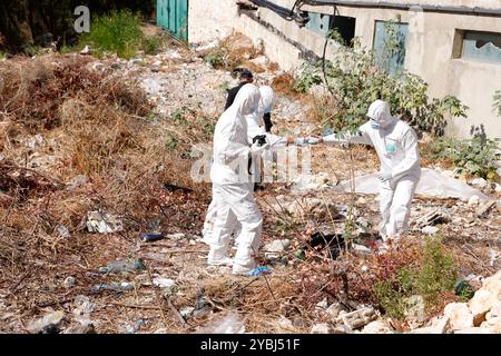 Beirut, Libano. 19 ottobre 2024. Almeno due persone sono state uccise in uno sciopero israeliano nei pressi della città prevalentemente cristiana di Jounieh, a nord di Beirut, in Libano, il 19 ottobre 2024. Foto di Marc Fayad/ABACAPRESS. COM credito: Abaca Press/Alamy Live News Foto Stock