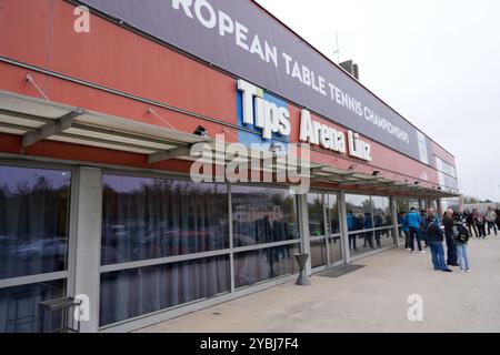 Linz, Austria. 19 ottobre 2024. LINZ, AUSTRIA - 19 OTTOBRE: Tips Arena durante i Campionati europei di Ping-pong il 19 ottobre 2024 a Linz, Austria.241019 SEPA 19 063 - 20241019 PD3110 credito: APA-PictureDesk/Alamy Live News Foto Stock